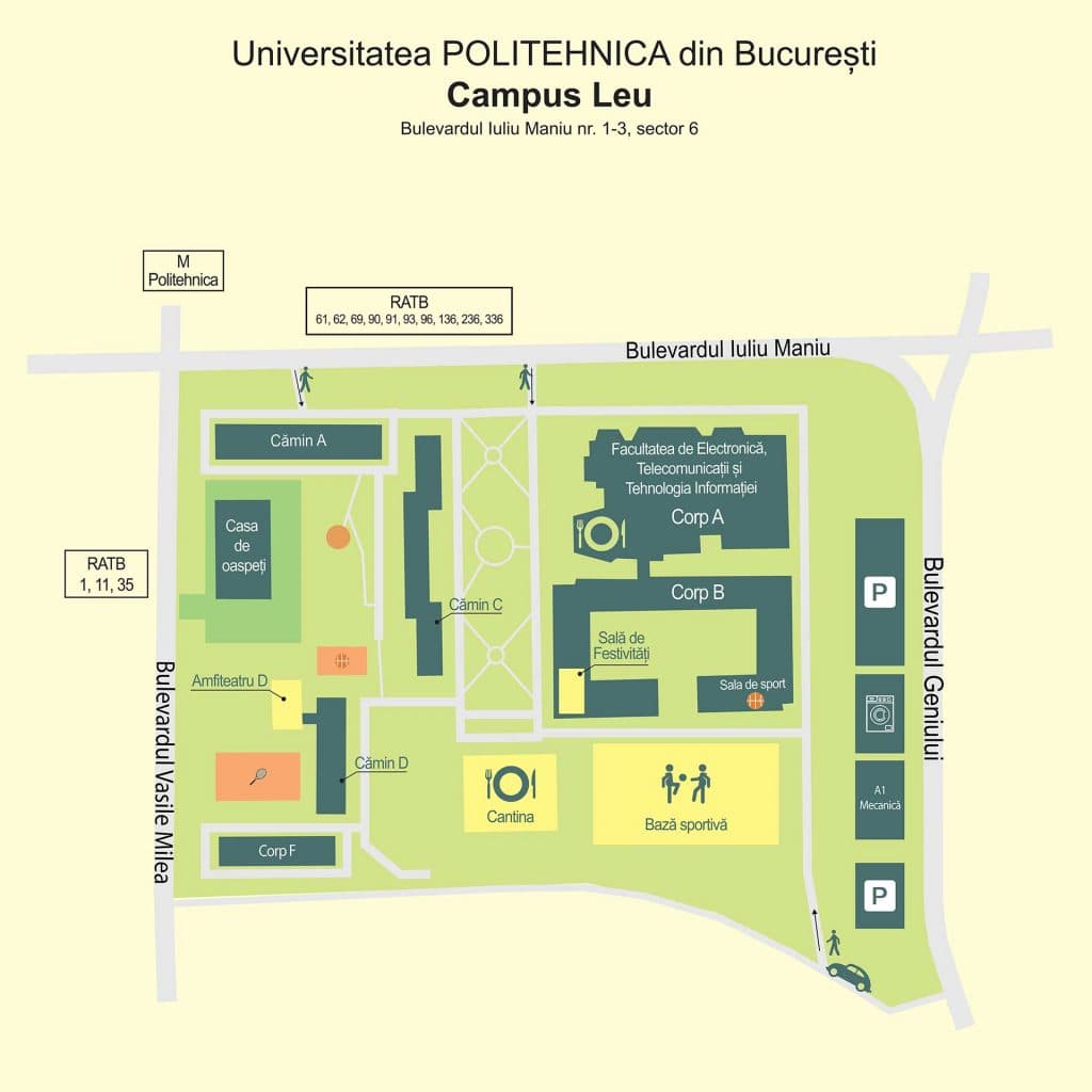 Harta campus Leu UPB
