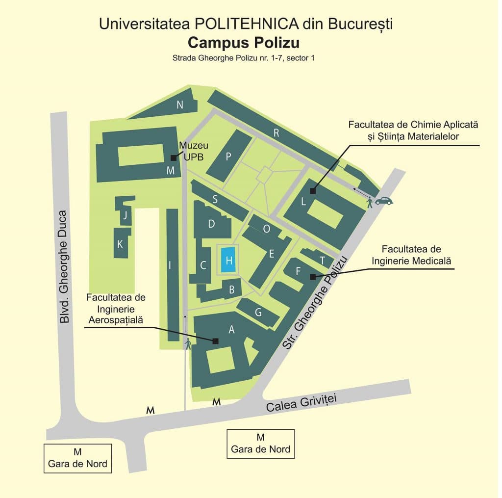 Harta campus Polizu UPB
